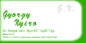 gyorgy nyiro business card
